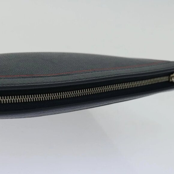 LOUIS VUITTON Taiga Pochette Voyager MM Clutch Bag Blue Marine - Picture 9 of 15